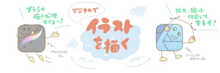 デジタルでイラストを描く